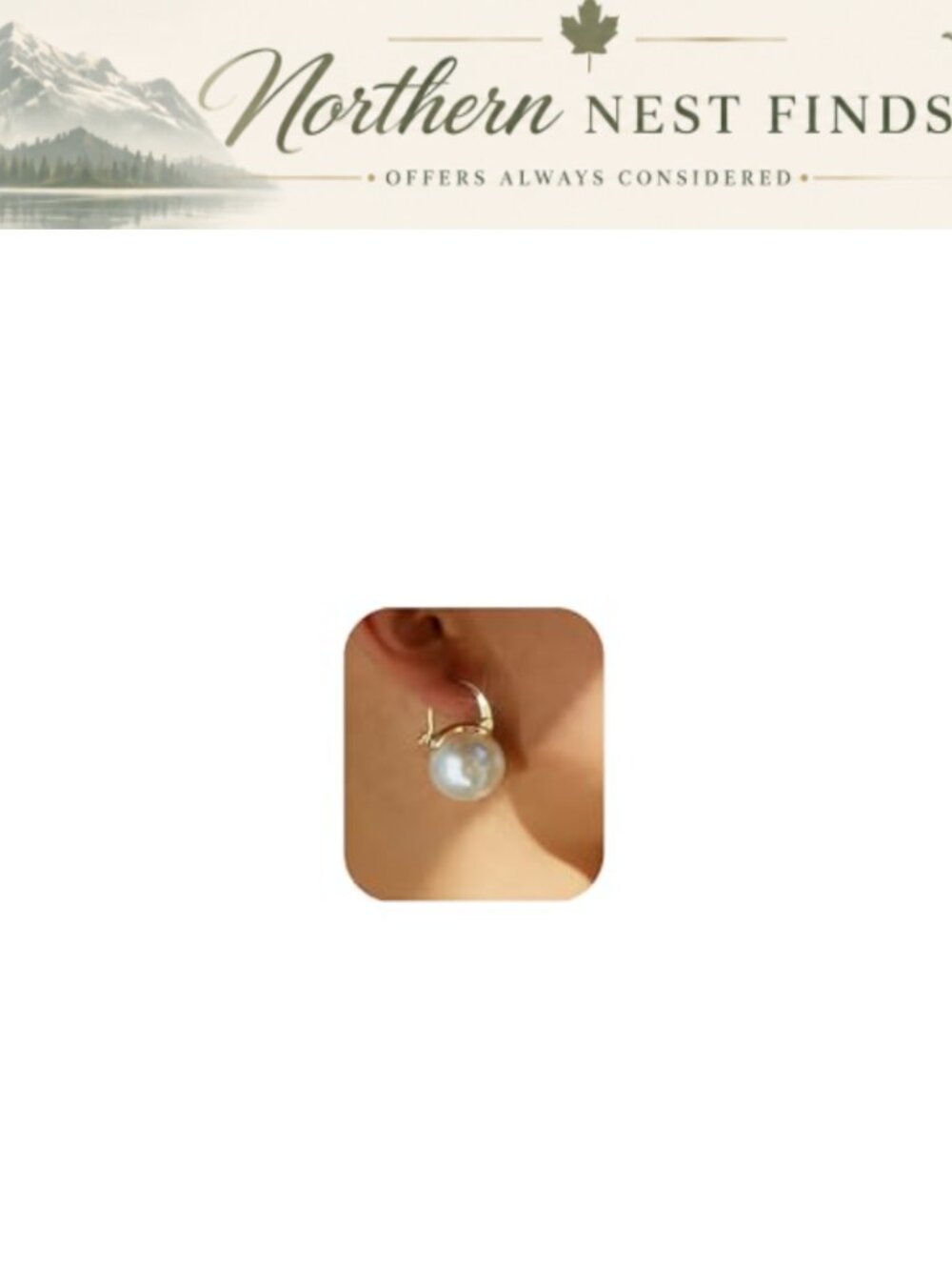 Gold Pearl Drop Earrings 925 Sterling Silver Hypoallergenic Women Jewelry Gift